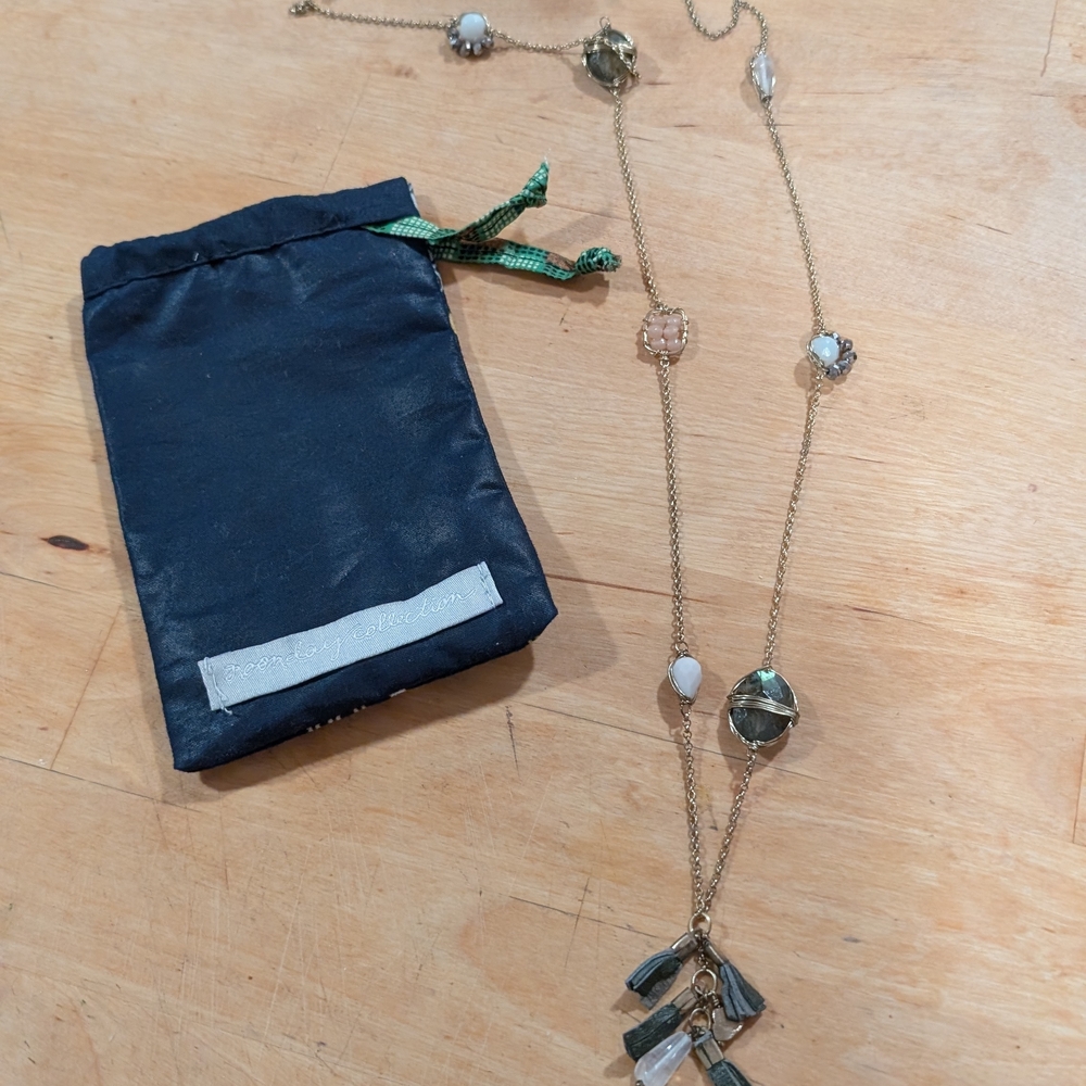 Elegant Gold and Silver Long Necklace